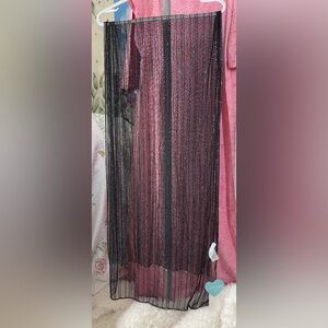 Betsey Johnson Black Sheer Scarf bead Sparkle 🎁 Christmas birthday fancy evening